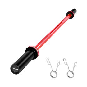 VEVOR 4FT Barbell Bar, Fits 2-Inch Weight Plates, Barbell Bar with Knurled Grip for Strength Training, Weightlifting, Squat, Deadlift, Bench Pres