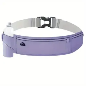 Breathable Invisible Running Waist Pack - Nylon With Lock Closure, Reflective Strips & Multiple Pockets For Hiking, Dog Walking, Gym - Unisex Des (Option: Grey)