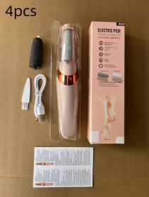 Electric Foot Grinder Foot Peeling Machine Foot Repair Tool (Option: Toothpaste Box Pink 4pcs)