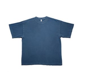 Oversized Short Sleeve Tee (Color: Sapphire Blue, size: L)