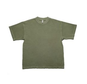 Oversized Short Sleeve Tee (Color: Sage Green, size: S)