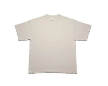 Oversized Short Sleeve Tee (Color: Cream, size: XL)